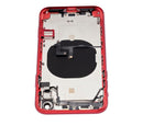 Tapa trasera para iPhone XR con componentes pequenos pre-instalados (Sin logo) (Rojo)