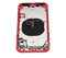 Tapa trasera para iPhone XR con componentes pequenos pre-instalados (Sin logo) (Rojo)
