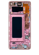 Pantalla LCD con marco para Samsung Galaxy S10 (sin sensor de huella) - Rosa Flamingo