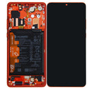 Pantalla Huawei P30 Pro Original color Ambar (Marco naranja, pantalla negra) | Incluye bateria y housing frontal. Modulo completo.
