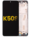 Pantalla LCD con marco para LG K50s (Reacondicionado) (Negro)