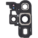 Lente de camara trasera con aro de bisel para Samsung Galaxy S23 Ultra 5G (Cream)