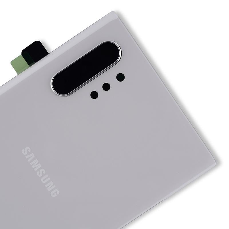 Tapa trasera con lente de camara para Samsung Galaxy Note 10 Plus / 5G (original) (Blanco Aura)