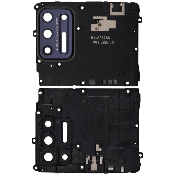 Cubierta de antena con lente de camara trasera para Motorola Moto G Stylus 6.8" (XT2115 / 2021) (Negro Aurora)