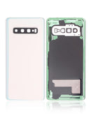 Tapa trasera con lente de camara para Samsung Galaxy S10 original (Prisma Blanco)