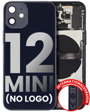 Tapa trasera para iPhone 12 Mini con componentes pequeños pre-instalados (Versión Internacional, Negro)
