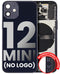 Tapa trasera para iPhone 12 Mini con componentes pequeños pre-instalados (Versión Internacional, Negro)