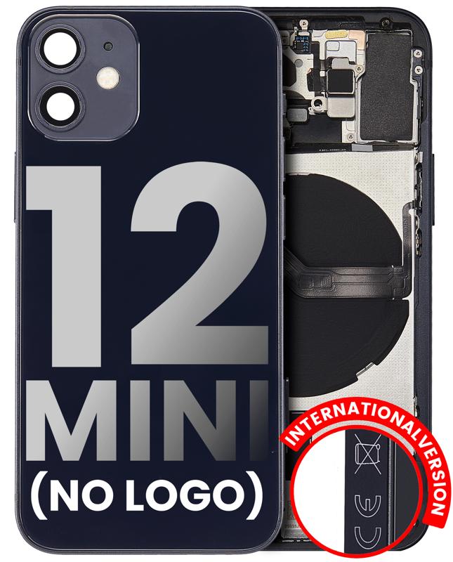 Tapa trasera para iPhone 12 Mini con componentes pequeños pre-instalados (Versión Internacional, Negro)