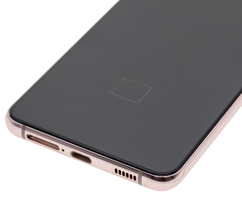 Pantalla OLED para Samsung Galaxy S21 Plus 5G con marco (Usada, grado B/C, Phantom Violet / Rosa / Dorado)