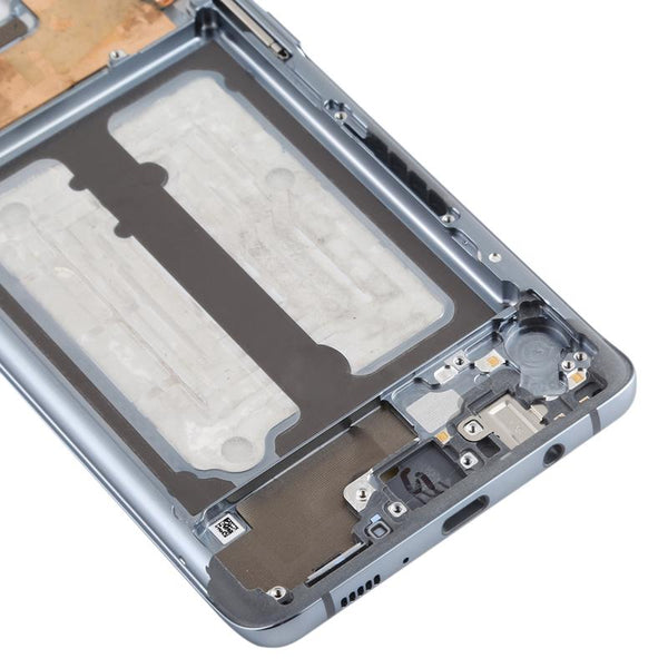 Marco intermedio para Samsung Galaxy S10 con piezas pequenas (Blanco Prisma)
