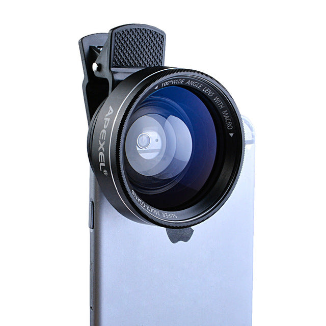 Lente de camara dos en uno para celular 37mm. Fish Eye y Proximidad.