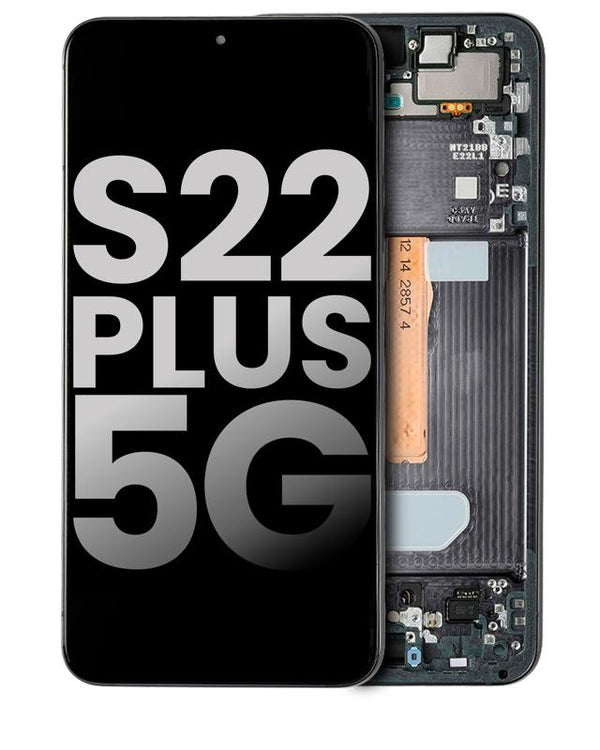 Pantalla OLED con marco para Samsung Galaxy S22 Plus 5G (Usado original - Grado A) (Negro Fantasma)