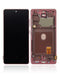 Pantalla OLED para Samsung Galaxy S20 FE 4G / 5G con marco (Rojo Nube)