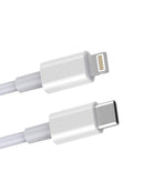 Cable USB C a Lightning de 3 ft MFI certificado para iPhone / iPad / iPod - Paquete de 50