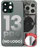 Tapa trasera para iPhone 13 Pro con componentes pequeños pre-instalados (Sin logo) (Versión US) (Verde alpino)
