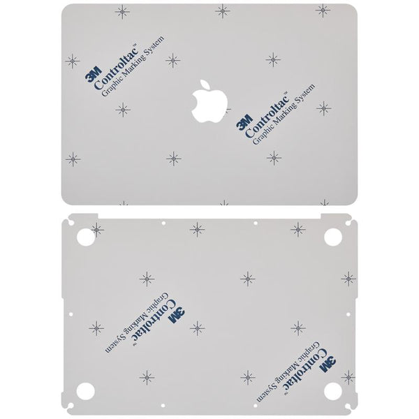 Piel 2 en 1 (superior e inferior) para Macbook Pro 13" Retina (A1502 / 2015) (Plata)