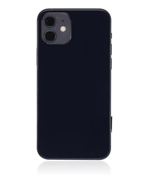 Tapa trasera para iPhone 12 con componentes pequeños pre-instalados (Versión internacional) (Negro)