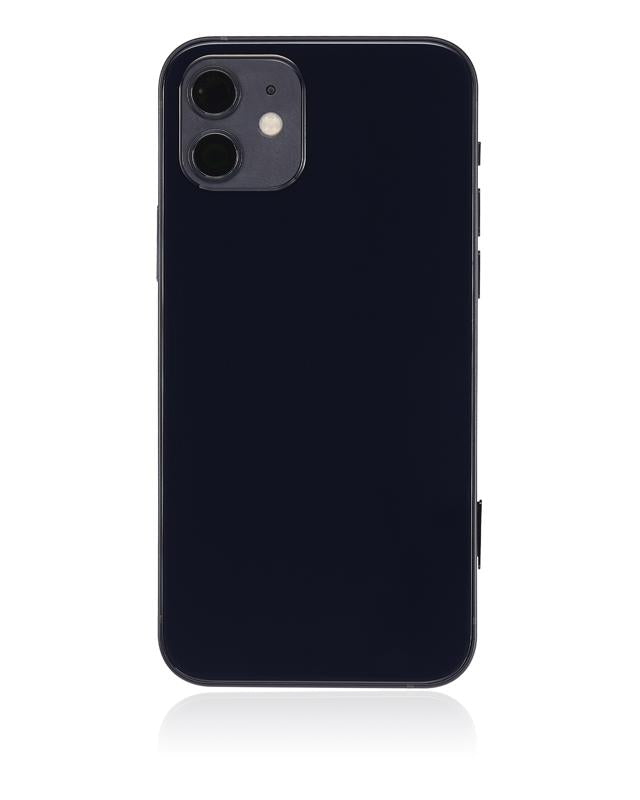 Tapa trasera para iPhone 12 con componentes pequeños pre-instalados (Versión internacional) (Negro)