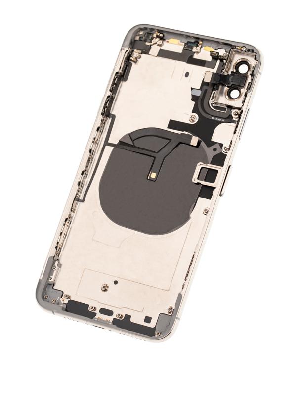 Tapa trasera con componentes pequeños preinstalados para iPhone XS Max (Usado original Grado B) (Plata)