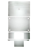 Skin 4en1 (superior, inferior, teclado, reposamanos) para MacBook Pro 13" (Plata)