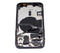 Tapa trasera para iPhone 12 con componentes pequeños pre-instalados (Versión EE.UU.) (Negro)