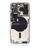 Tapa trasera para iPhone 14 Pro con componentes pequenos preinstalados (Version EE.UU.) (Original Usado: Grado A) (Plata)