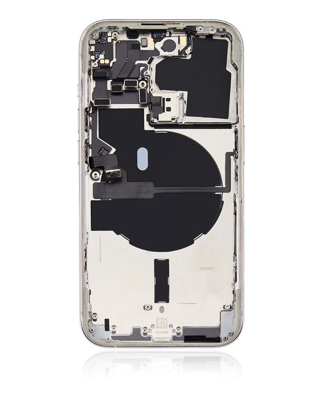 Tapa trasera para iPhone 14 Pro con componentes pequenos preinstalados (Version EE.UU.) (Original Usado: Grado A) (Plata)