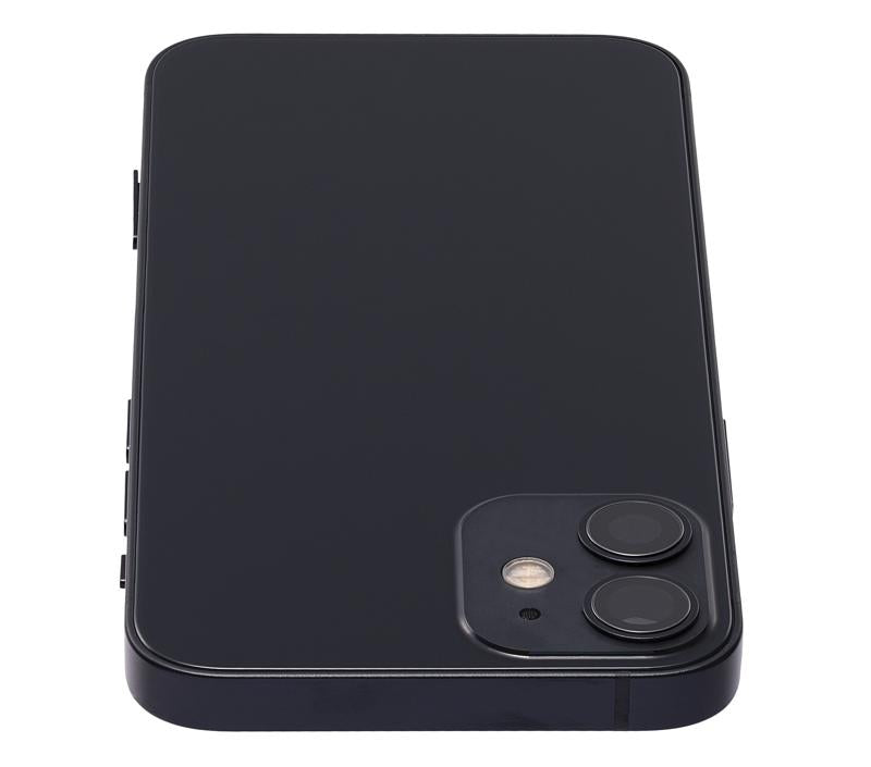 Tapa trasera para iPhone 12 Mini con componentes pequeños pre-instalados (Versión Internacional, Negro)