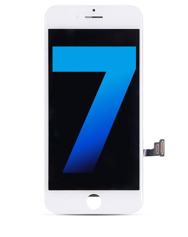 Pantalla LCD para iPhone 7 con placa de metal (Blanco)