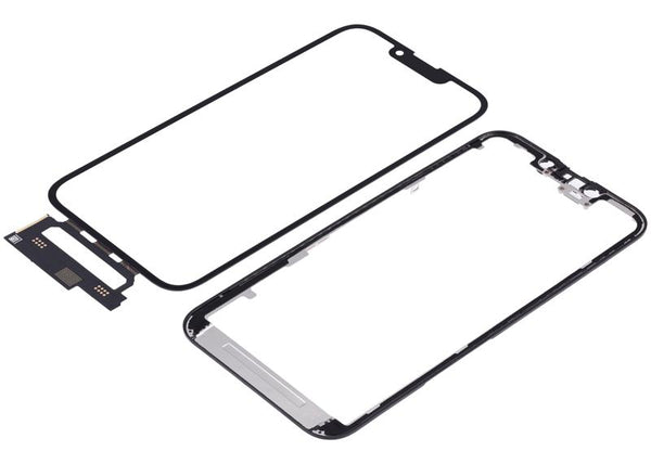 4 en 1 con marco incluido (Cristal frontal + OCA + Pantalla táctil + OCA preinstalada) para iPhone 13