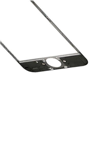 Cristal frontal con marco para iPhone 5C - Paquete de 2 (Negro)