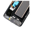 Pantalla OLED con marco para Samsung Galaxy S9 (Original usada: Calidad A) (Negro Medianoche)