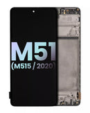 Pantalla OLED para Samsung Galaxy M51 con marco (Negro Celestial)