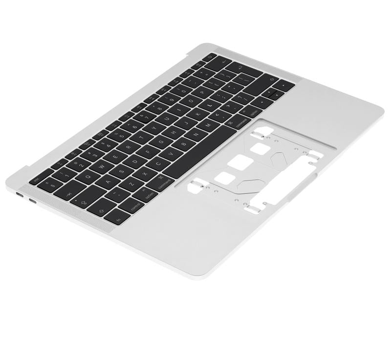Carcasa superior con teclado para MacBook Pro 13" Retina (A1708 / Fines de 2016 / Mediados de 2017) Teclado UK (Usado OEM: Grado nuevo) (Plata)
