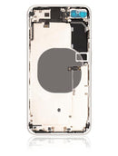 Tapa trasera para iPhone 8 Plus con componentes pequeños pre-instalados (Usada, Grado B, Plata)