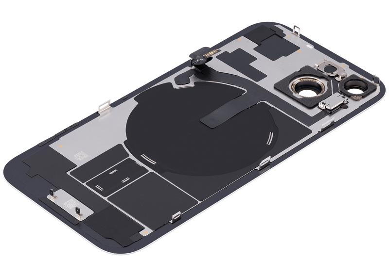 Tapa trasera con placa de acero, NFC, Magneto MagSafe y Flex de linterna para iPhone 15 (Verde)