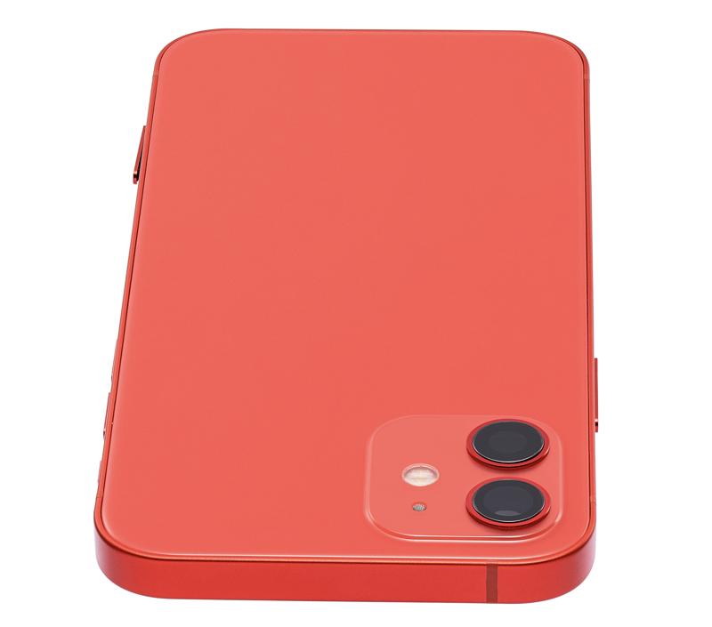 Tapa trasera con componentes pequenos pre-instalados para iPhone 12 (Version Internacional) (Rojo)