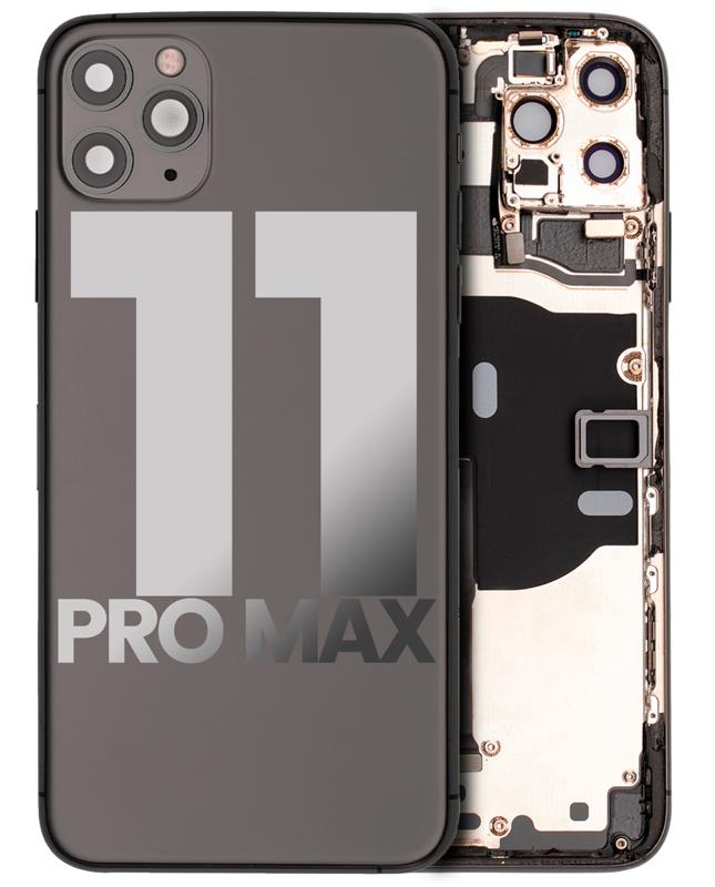 Tapa trasera con componentes para iPhone 11 Pro Max (Usada Original Grado B) (Gris Espacial)