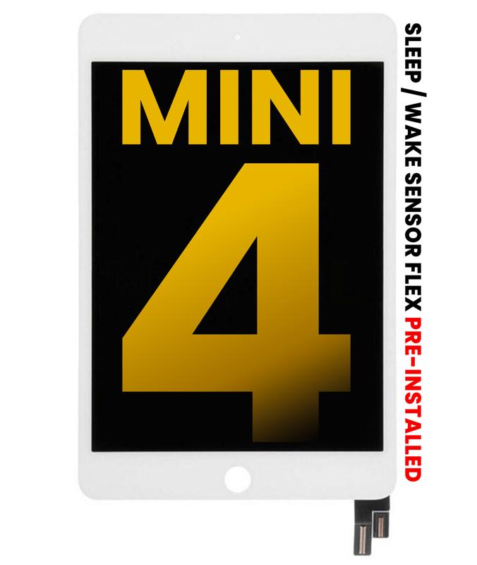 Pantalla LCD con digitalizador para iPad Mini 4 (Sensor de reposo/activacion pre-instalado) (Blanco)
