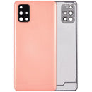 Tapa trasera de cristal con lente de camara para Samsung Galaxy A71 4G (A715 / 2020) (Prism Crush Pink)