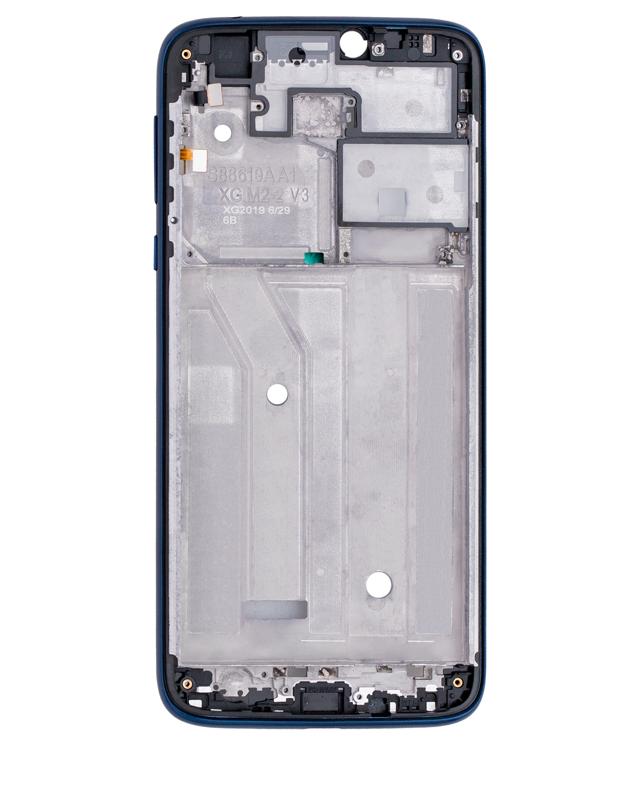 Carcasa media con marco de pantalla para Motorola Moto G7 Power (XT1955 / 2019) (Version US) (Azul Marino) (Set de 2 Piezas)
