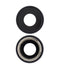 Lente de camara trasera con soporte y bisel para iPhone XR (Negro) (Paquete de 10) (Zafiro autentico)