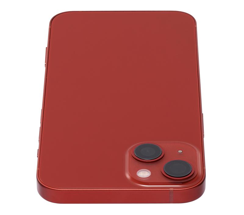 Tapa trasera para iPhone 13 con componentes pequeños pre-instalados (Sin logo) (Rojo)