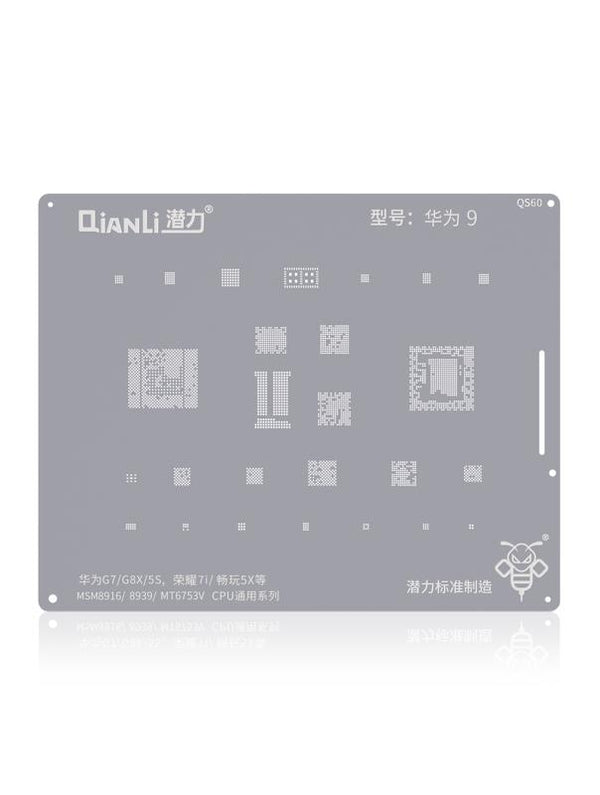 Stencil Bumblebee (QS60) para Huawei G7 / G8X / 5S / Honor 7i / Y6 / 5X (MSM8916/8939/MT6753V) Serie Universal CPU (Qianli)