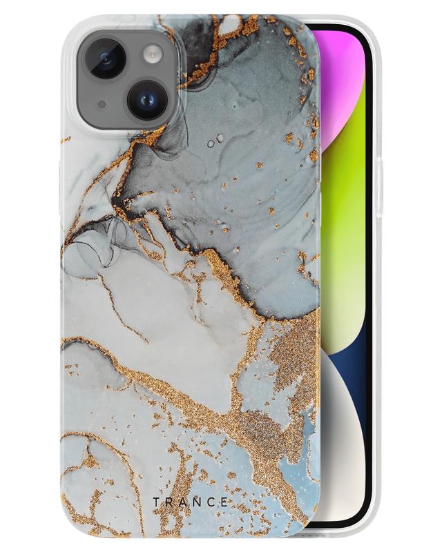 Funda Slim Trance Vibrato para iPhone 14 Plus MagSafe Gris/Oro 01
