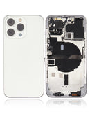 Tapa trasera para iPhone 13 Pro con componentes pequenos pre-instalados (Plata)