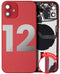 Tapa trasera para iPhone 12 con componentes pequeños preinstalados (Versión EE.UU.) (Original usado: Grado C) (Rojo)