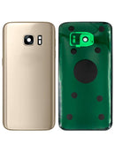 Tapa trasera con lente de camara para Samsung Galaxy S7 (Logo AT&T) (Original usada: Grado A) (Oro Platino)