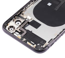 Tapa trasera para iPhone 11 con componentes pequenos pre-instalados (Negro)