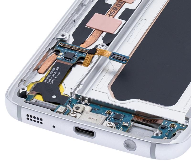 Pantalla OLED con marco para Samsung Galaxy S7 (Reacondicionada) (Titanio Plateado)